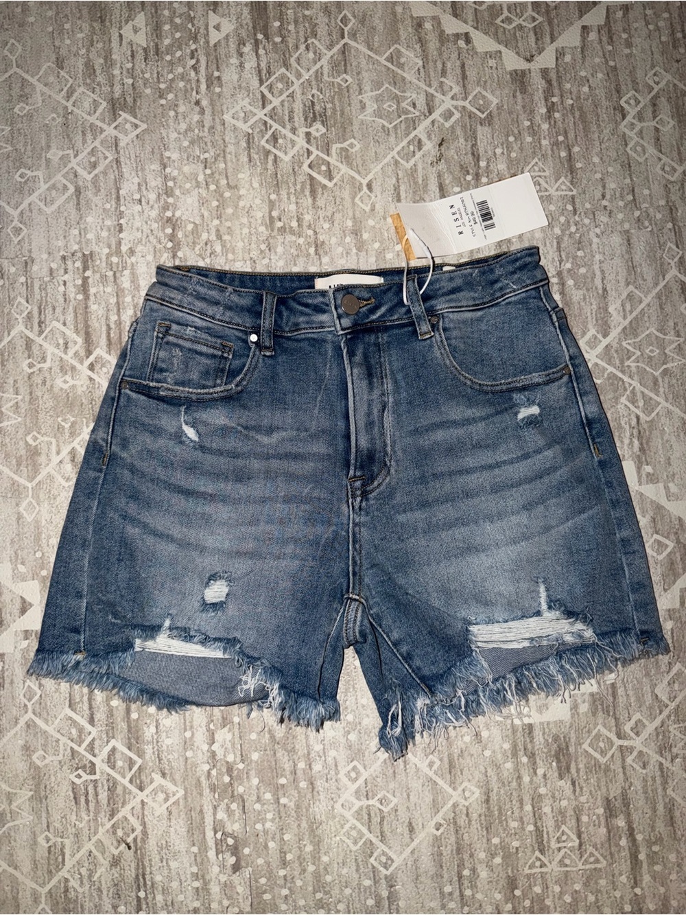 Risen High Rise Distressed Women’s Jean Shorts